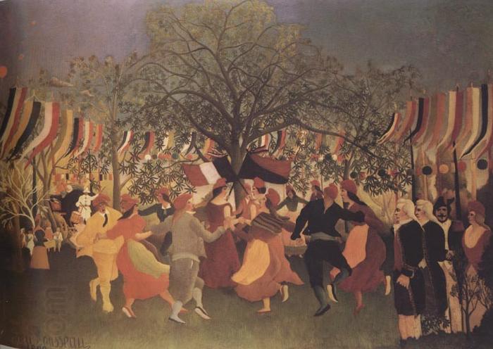 Henri Rousseau Onew Centennial of Independence The People Dance Around Two Republics,That of 1792 and That of 1892,Holding Hands and Singing:'Aupres de ma blonde,qu China oil painting art